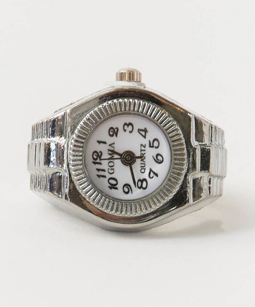 ROOPTOKYO(ループトウキョウ)の「OKUOKU 0909/オクオク watch ring 指輪時計 フリーサイズ仕様 oku-ring-g4 秋物 秋服 2026年秋冬(リング・レディース・B/ゴールド系1/ゴールド系3/シルバー/シルバー系2/シルバー系4/ホワイト系その他2/ホワイト系その他4/ブラック系その他/パープル系その他3/ピンク系その他6/ピンク系6/レッド系その他2/イエロー系その他/ゴールド系/ブラック系その他2/ブルー系その他2/ブルー系その他3/ピンク系その他/グリーン/イエロー系その他3/ゴールド系2/ゴールド系4/ゴールド系9/シルバー系3/シルバー系5/ホワイト/ホワイト系その他/ホワイト系その他3/パープル系その他/パープル系その他2/ピンク/ピンク系7/レッド系その他/レッド系その他3/イエロー/グリーン系その他/ゴールド系5/ゴールド系6/ゴールド系7/ゴールド系8/シルバー系1/ブルー系その他/ピンク系その他2/ピンク系その他4/その他1/シルバー系6/ブラック系その他3/ゴールド系その他6・FREE)」の3枚目の写真