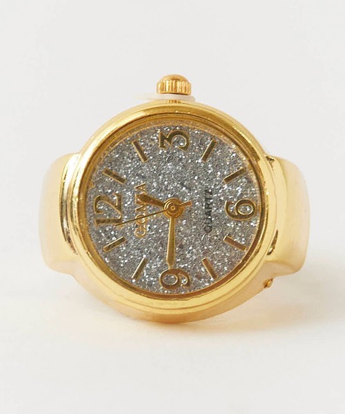 ROOPTOKYO(ループトウキョウ)の「OKUOKU 0909/オクオク watch ring 指輪時計 フリーサイズ仕様 oku-ring-g4 秋物 秋服 2026年秋冬(リング・レディース・B/ゴールド系1/ゴールド系3/シルバー/シルバー系2/シルバー系4/ホワイト系その他2/ホワイト系その他4/ブラック系その他/パープル系その他3/ピンク系その他6/ピンク系6/レッド系その他2/イエロー系その他/ゴールド系/ブラック系その他2/ブルー系その他2/ブルー系その他3/ピンク系その他/グリーン/イエロー系その他3/ゴールド系2/ゴールド系4/ゴールド系9/シルバー系3/シルバー系5/ホワイト/ホワイト系その他/ホワイト系その他3/パープル系その他/パープル系その他2/ピンク/ピンク系7/レッド系その他/レッド系その他3/イエロー/グリーン系その他/ゴールド系5/ゴールド系6/ゴールド系7/ゴールド系8/シルバー系1/ブルー系その他/ピンク系その他2/ピンク系その他4/その他1/シルバー系6/ブラック系その他3/ゴールド系その他6・FREE)」の2枚目の写真