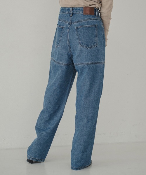 セール】シームステッチデザインパンツ（デニムパンツ）｜hellam（へ