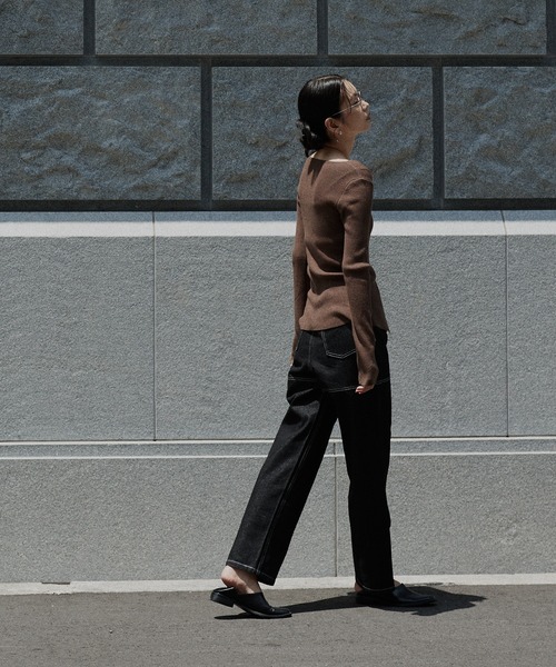 hellam(へラム)の「シームステッチデザインパンツ(デニムパンツ・レディース・ブルー/ブラック・SMALL/MEDIUM)」の22枚目の写真