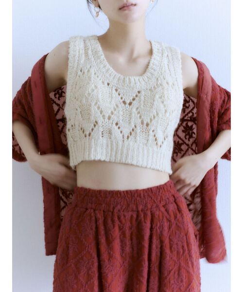 Ungrid（アングリッド）の「起毛エンブロイダリーハーフスリーブシャツ（シャツ/ブラウス・レディース・レッド/ブラック/オフホワイト・FREE）」の21枚目の写真