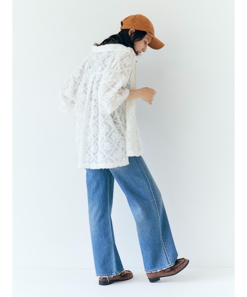 Ungrid（アングリッド）の「起毛エンブロイダリーハーフスリーブシャツ（シャツ/ブラウス・レディース・レッド/ブラック/オフホワイト・FREE）」の18枚目の写真