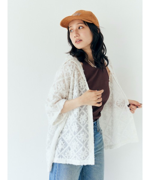 Ungrid（アングリッド）の「起毛エンブロイダリーハーフスリーブシャツ（シャツ/ブラウス・レディース・レッド/ブラック/オフホワイト・FREE）」の15枚目の写真