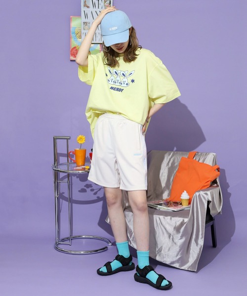 NERDY(ノルディ)の「チェッカーボードテープトラックハーフパンツ(その他パンツ・レディース・ブラック/イエロー/ホワイト・M/L/S)」の13枚目の写真