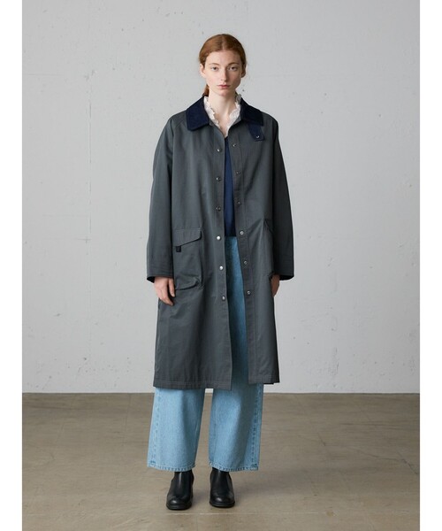 MidiUmi（ミディウミ）の「MidiUmi ハンティングロングコート（その他アウター・レディース・ブラック/ベージュ/チャコールグレー・FREE）」の2枚目の写真