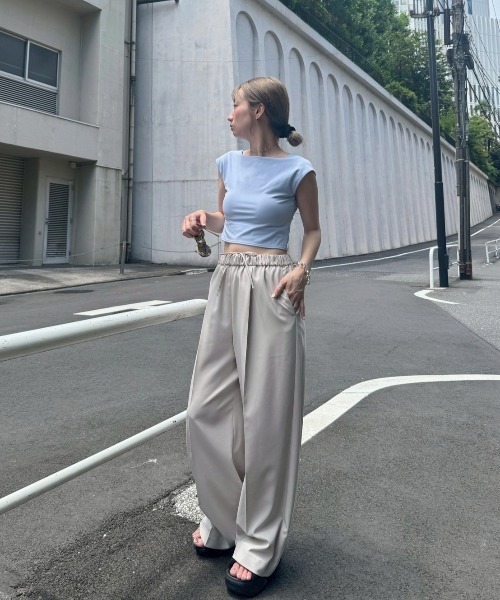 emmi（エミ）の「イージーパンツ（その他パンツ・レディース・ブラック/ライトベージュ/オフホワイト・0/1）」の12枚目の写真