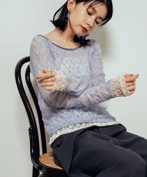 2020-21A/W ネ・ネット　SHEER STRIPE プルオーバー未使用 SEE SEEより “Returns in April Collection for SEE SEE” が登場