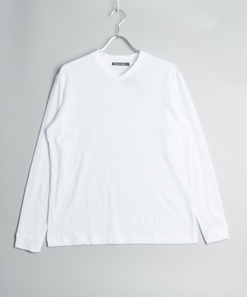 セール】サーモライトモックネックVネックデザイン長袖Tシャツ(GW)（T