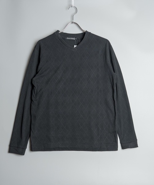 garsonwave(ギャルソンウェーブ)の「サーモライトモックネックVネックデザイン長袖Tシャツ(GW)(Tシャツ/カットソー・メンズ・ブラック/グレー/ホワイト/ネイビー・LL/L/M/S)」の1枚目の写真