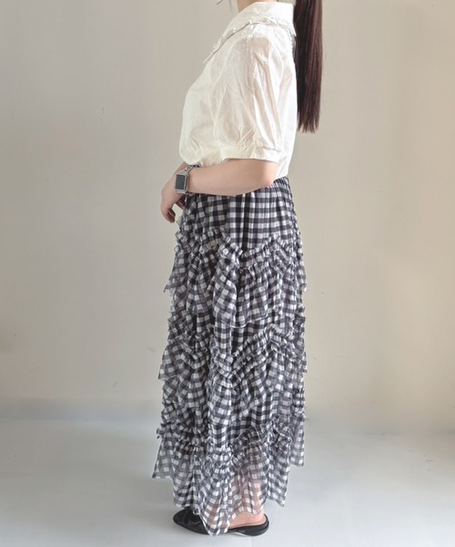 frunco（フランコ）の「【ZOZO限定】ジャカード ピュアコットンブラウス（シャツ/ブラウス・レディース・ブルー/ホワイト・ONE SIZE）」の13枚目の写真