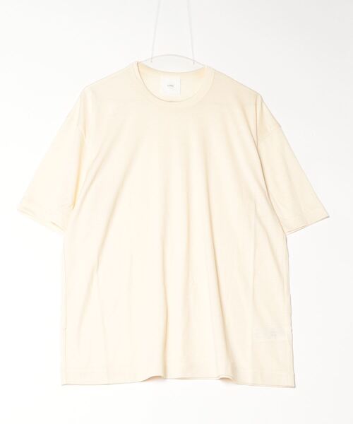 CINOH（チノ）の「WOOL JERSEY BASIC T-SHIRT（Tシャツ/カットソー・メンズ・アイボリー系/ブラック・46/48）」の2枚目の写真