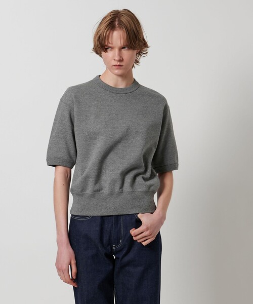 LOEFF＞コットン スウェット ショートスリーブ プルオーバー