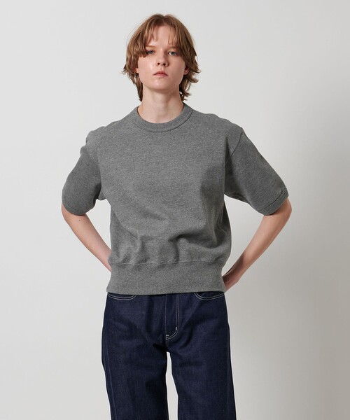 LOEFF＞コットン スウェット ショートスリーブ プルオーバー