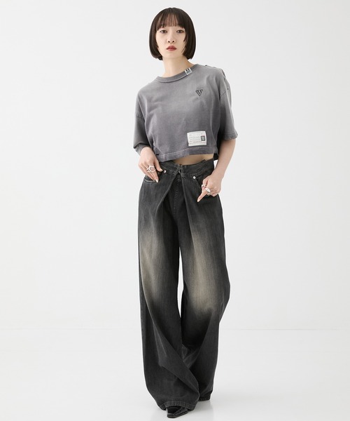 パンツ JOHN LAWRENCE SULLIVAN FOLDED TROUSERS JOHN LAWRENCE SULLIVAN/ジョンローレンスサリバン】WOOL GABARDINE