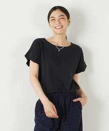 【接触冷感加工タックデザインフレンチスリーブカットプル】