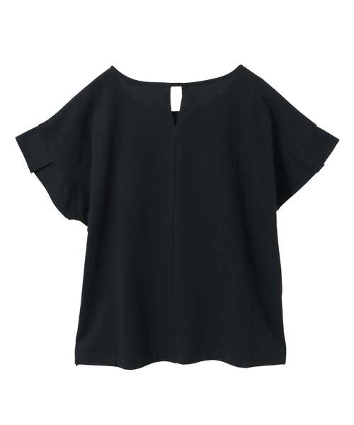 MELROSE claire(メルローズ クレール)の「【接触冷感加工タックデザインフレンチスリーブカットプル】(Tシャツ/カットソー・レディース・ライトグレー/ダークネイビー/イエロー・FREE)」の10枚目の写真