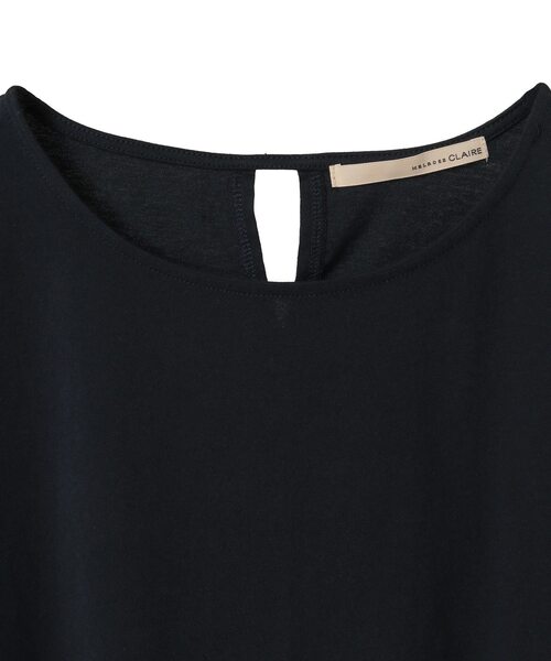 MELROSE claire(メルローズ クレール)の「【接触冷感加工タックデザインフレンチスリーブカットプル】(Tシャツ/カットソー・レディース・ライトグレー/ダークネイビー/イエロー・FREE)」の11枚目の写真