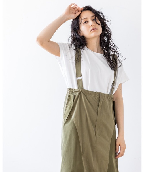 OSMOSIS(オズモーシス)の「サスペンダー付ミリタリースカート(ジャンパースカート・レディース・ベージュ/ブラック/カーキ・ONE SIZE)」の7枚目の写真