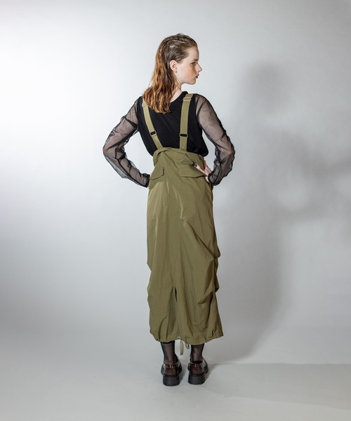OSMOSIS(オズモーシス)の「サスペンダー付ミリタリースカート(ジャンパースカート・レディース・ベージュ/ブラック/カーキ・ONE SIZE)」の14枚目の写真