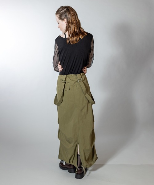 OSMOSIS(オズモーシス)の「サスペンダー付ミリタリースカート(ジャンパースカート・レディース・ベージュ/ブラック/カーキ・ONE SIZE)」の16枚目の写真