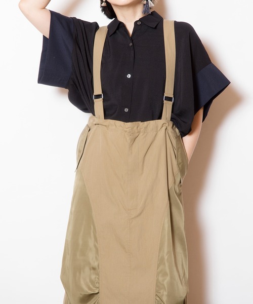 セール】サスペンダー付ミリタリースカート（ジャンパースカート