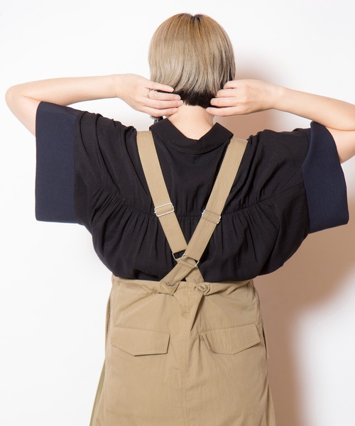 OSMOSIS(オズモーシス)の「サスペンダー付ミリタリースカート(ジャンパースカート・レディース・ベージュ/ブラック/カーキ・ONE SIZE)」の22枚目の写真