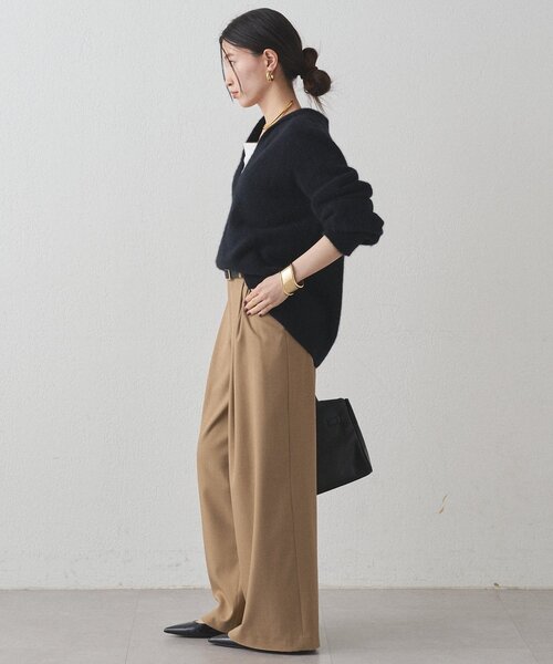 LOUNGEDRESS（ラウンジドレス）の「FURウールスキッパーニット（ニット/セーター・レディース・ピンク/ブラック/モカ・FREE）」の6枚目の写真