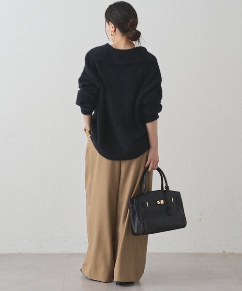 LOUNGEDRESS（ラウンジドレス）の「FURウールスキッパーニット（ニット/セーター・レディース・ピンク/ブラック/モカ・FREE）」の7枚目の写真