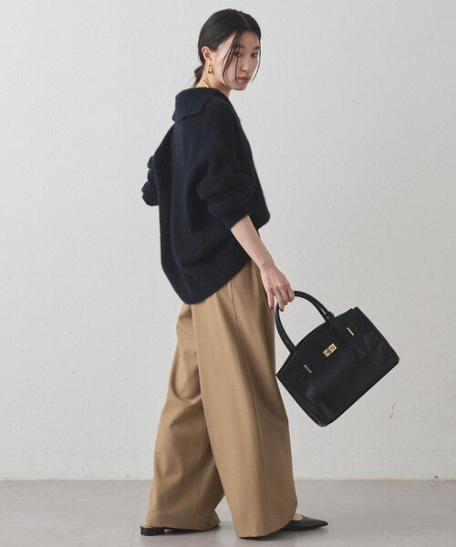 LOUNGEDRESS（ラウンジドレス）の「FURウールスキッパーニット（ニット/セーター・レディース・ピンク/ブラック/モカ・FREE）」の8枚目の写真