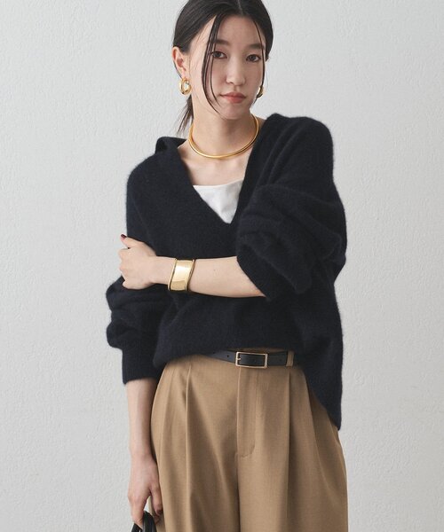 LOUNGEDRESS（ラウンジドレス）の「FURウールスキッパーニット（ニット/セーター・レディース・ピンク/ブラック/モカ・FREE）」の10枚目の写真