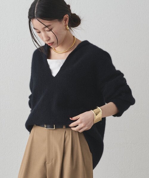 LOUNGEDRESS（ラウンジドレス）の「FURウールスキッパーニット（ニット/セーター・レディース・ピンク/ブラック/モカ・FREE）」の11枚目の写真