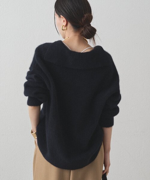 LOUNGEDRESS（ラウンジドレス）の「FURウールスキッパーニット（ニット/セーター・レディース・ピンク/ブラック/モカ・FREE）」の12枚目の写真