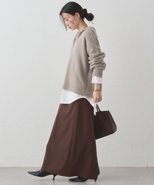 LOUNGEDRESS（ラウンジドレス）の「FURウールスキッパーニット（ニット/セーター・レディース・ピンク/ブラック/モカ・FREE）」の16枚目の写真