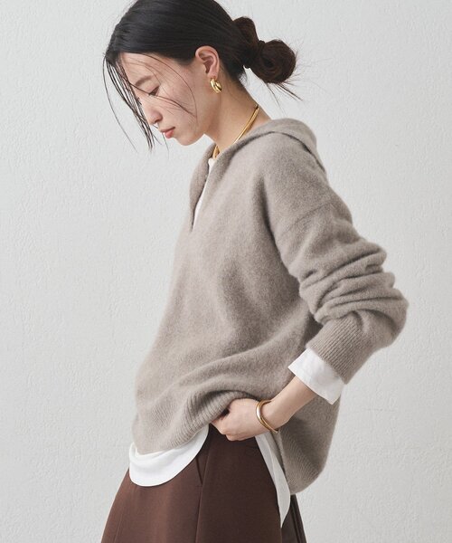 LOUNGEDRESS（ラウンジドレス）の「FURウールスキッパーニット（ニット/セーター・レディース・ピンク/ブラック/モカ・FREE）」の21枚目の写真