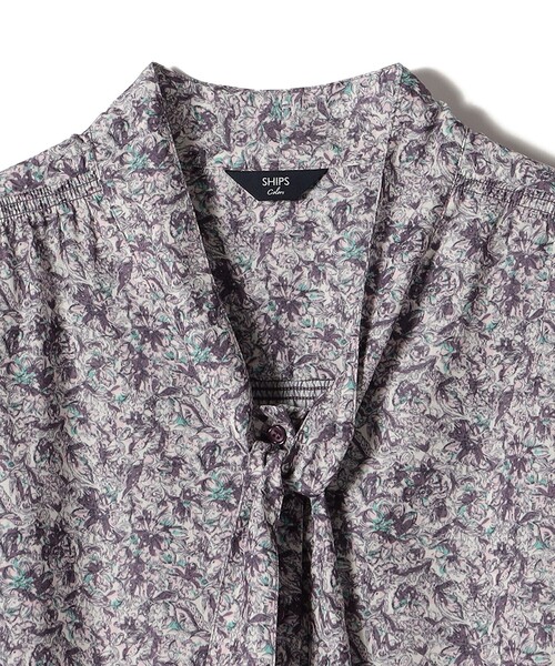 セール】SHIPS Colors:〈手洗い可能〉MULHOUSE ボウタイ ブラウス