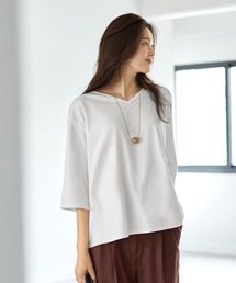 STYLE DELI（スタイルデリ）の「【ものづくりJAPAN】DIORAMA 7分袖VネックTシャツ（Tシャツ/カットソー）」