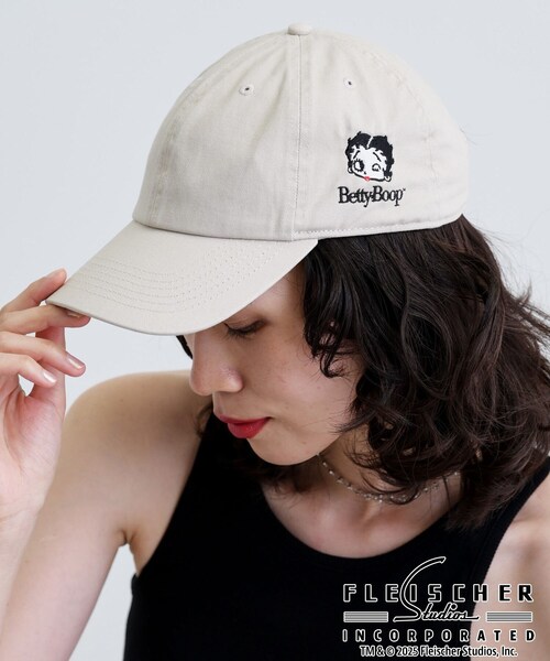GALLEST(ギャレスト)の「【Betty Boop(TM)】刺繍入りキャップ(キャップ・レディース・ナチュラル/チャコールグレー・00)」の3枚目の写真