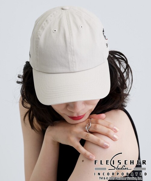 GALLEST(ギャレスト)の「【Betty Boop(TM)】刺繍入りキャップ(キャップ・レディース・ナチュラル/チャコールグレー・00)」の5枚目の写真