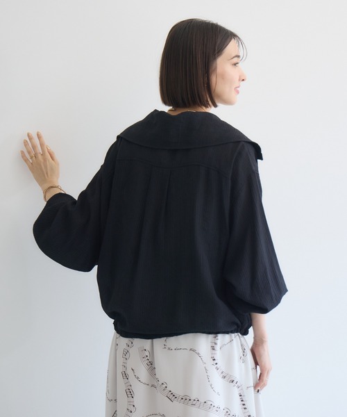 KATHARINE ROSS（キャサリンロス）の「【KATHARINE ROSS】ドビーストライプブルゾン（ブルゾン・レディース・ブラック/オフホワイト・MEDIUM）」の8枚目の写真