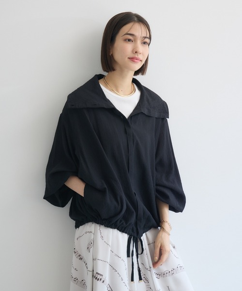 KATHARINE ROSS（キャサリンロス）の「【KATHARINE ROSS】ドビーストライプブルゾン（ブルゾン・レディース・ブラック/オフホワイト・MEDIUM）」の9枚目の写真