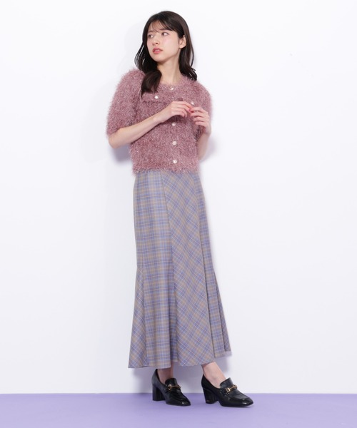JILL by JILL STUART（ジルバイジルスチュアート）の「◇ラメフェザーニットジャケット（ニット/セーター・レディース・ブルー/ピンク/グリーン/ブラウン・FREE）」の10枚目の写真