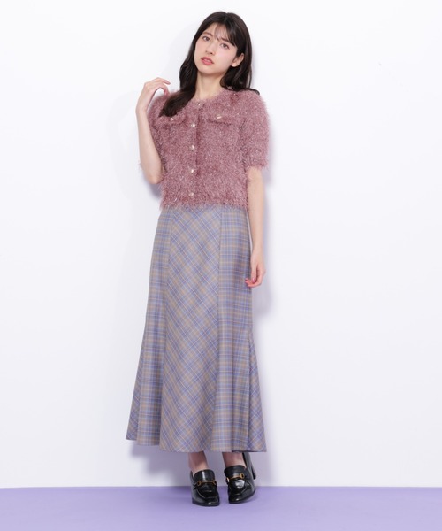 JILL by JILL STUART（ジルバイジルスチュアート）の「◇ラメフェザーニットジャケット（ニット/セーター・レディース・ブルー/ピンク/グリーン/ブラウン・FREE）」の11枚目の写真
