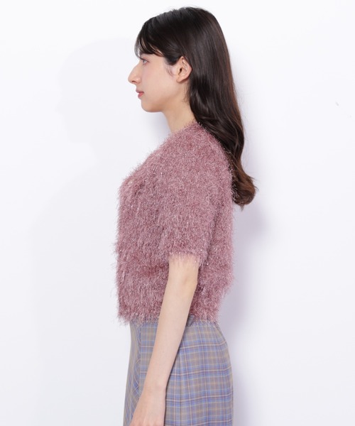 JILL by JILL STUART（ジルバイジルスチュアート）の「◇ラメフェザーニットジャケット（ニット/セーター・レディース・ブルー/ピンク/グリーン/ブラウン・FREE）」の13枚目の写真