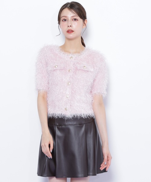 JILL by JILL STUART（ジルバイジルスチュアート）の「◇ラメフェザーニットジャケット（ニット/セーター・レディース・ブルー/ピンク/グリーン/ブラウン・FREE）」の18枚目の写真