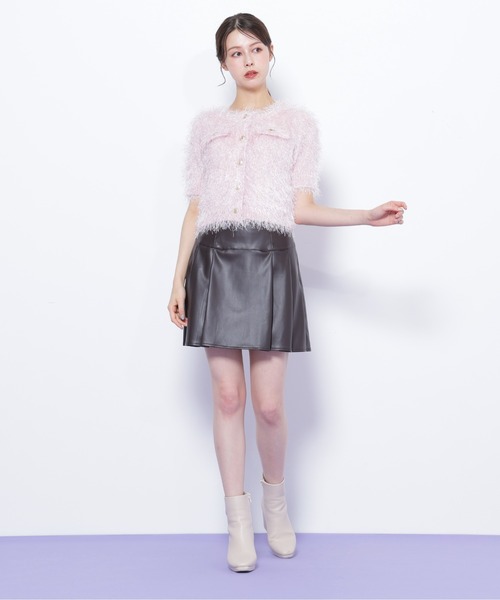JILL by JILL STUART（ジルバイジルスチュアート）の「◇ラメフェザーニットジャケット（ニット/セーター・レディース・ブルー/ピンク/グリーン/ブラウン・FREE）」の22枚目の写真