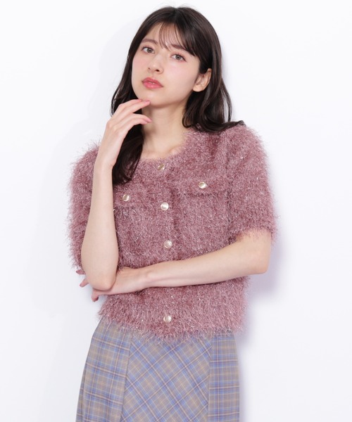 ニット セーター ラメフェザーニットジャケット レディース ラメフェザーニットジャケット | JILL by JILL STUART（ジル