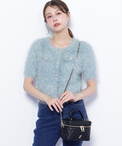 ニット セーター ラメフェザーニットジャケット レディース ラメフェザーニットジャケット | JILL by JILL STUART（ジル
