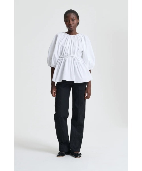 CECILIE BAHNSEN（セシリー バンセン）の「TOP WITH PUFF SLEEVES AND BOW CLOSURE AT BACK（シャツ/ブラウス・レディース・ホワイト・6/4）」の3枚目の写真