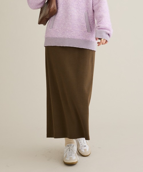 CRAFT STANDARD BOUTIQUE（クラフトスタンダードブティック）の「リブロングスカート（スカート・レディース・ブラウン/グリーン/ベージュ/ブラック・M/L）」の3枚目の写真