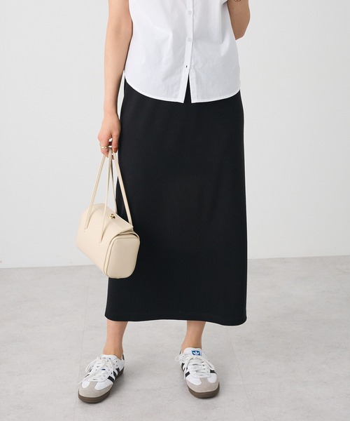 CRAFT STANDARD BOUTIQUE（クラフトスタンダードブティック）の「リブロングスカート（スカート・レディース・ブラウン/グリーン/ベージュ/ブラック・M/L）」の5枚目の写真